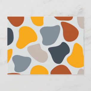 Colourful, cool, trendy, modern organic geometric postcard