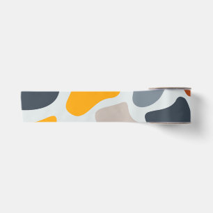 Colourful, cool, trendy, modern organic geometric satin ribbon