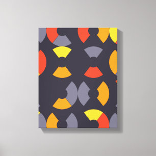 Colourful, cool, trendy, modern, urban circular ar canvas print