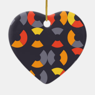 Colourful, cool, trendy, modern, urban circular ar ceramic tree decoration