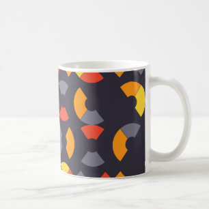 Colourful, cool, trendy, modern, urban circular ar coffee mug
