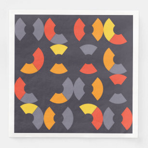 Colourful, cool, trendy, modern, urban circular ar napkin