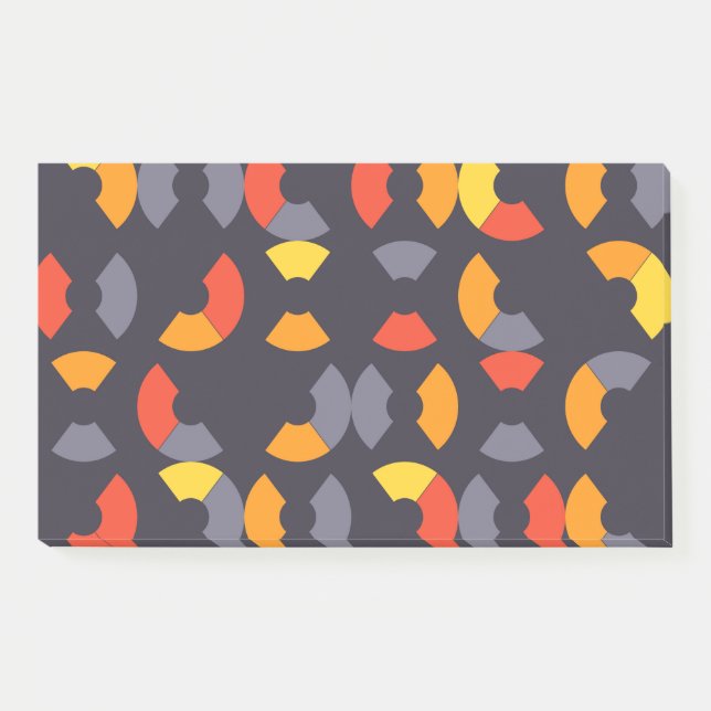 Colourful, cool, trendy, modern, urban circular ar post-it notes (Front)