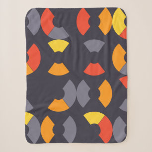 Colourful, cool, trendy, modern, urban circular ar sherpa blanket
