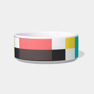 Colourful, cool, trendy, urban geometric shape art bowl