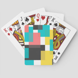 Colourful, cool, trendy, urban geometric shape art playing cards