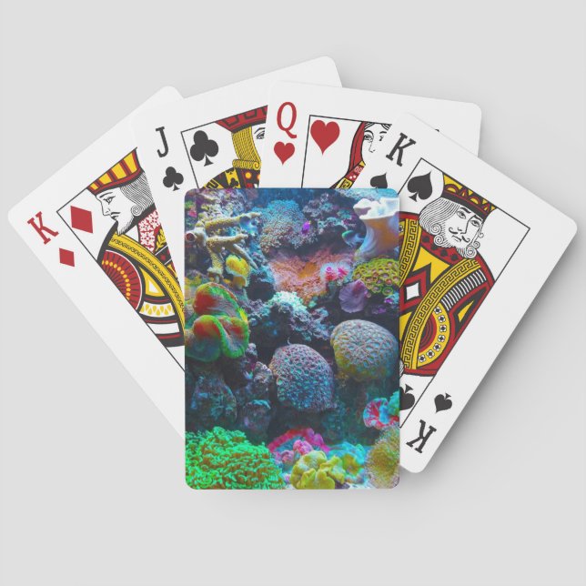 Colourful Coral Playing Cards (Back)