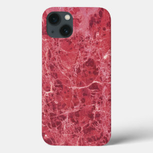 Colourful Coral Red Marble iPhone 13 Case