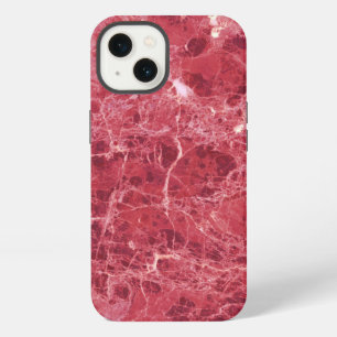 Colourful Coral Red Marble Texture iPhone 13 Case
