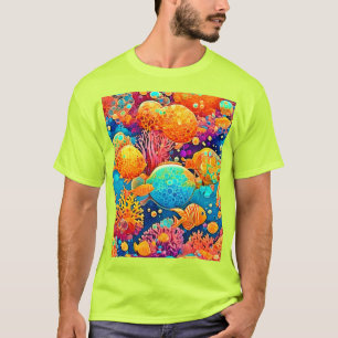Colourful Coral Reef Artwork T-Shirt