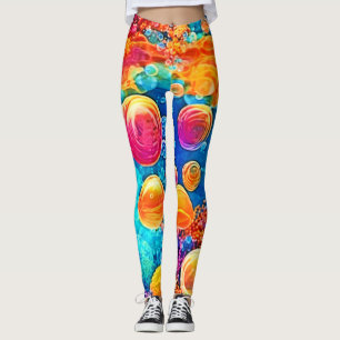 Colourful Coral Reef Bubbles Leggings