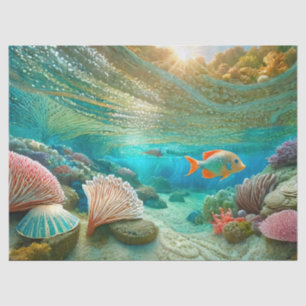 Colourful Coral Reef, Design 1 Tissue Paper