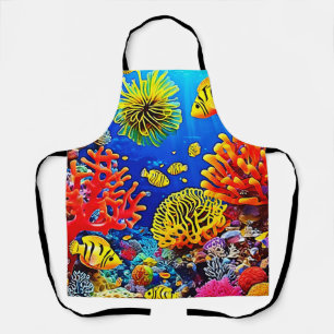 Colourful Coral Reef Design Apron