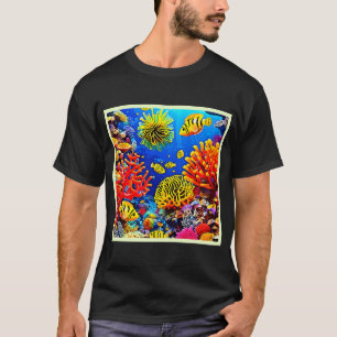 Colourful Coral Reef Design T-Shirt