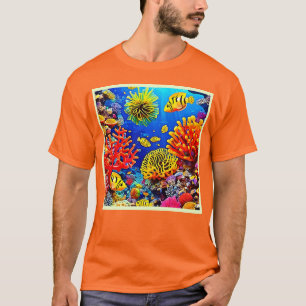 Colourful Coral Reef Design T-Shirt