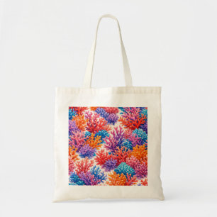 Colourful Coral Reef Garden Pattern Tote Bag