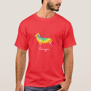 Colourful Corgi Dog Mum Gifts Corgi T-Shirt