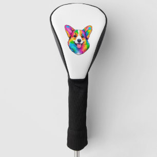 Colourful Corgi   Golf Head Cover