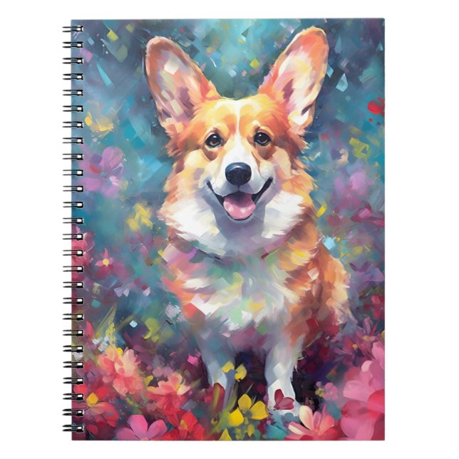 Colourful Corgi Notebook (Front)