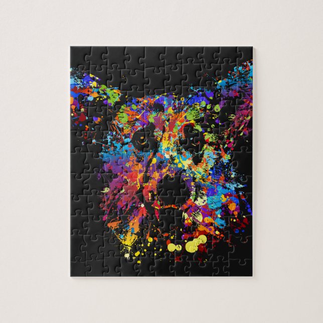 Colourful  Corgi Portrait Jigsaw Puzzle (Vertical)