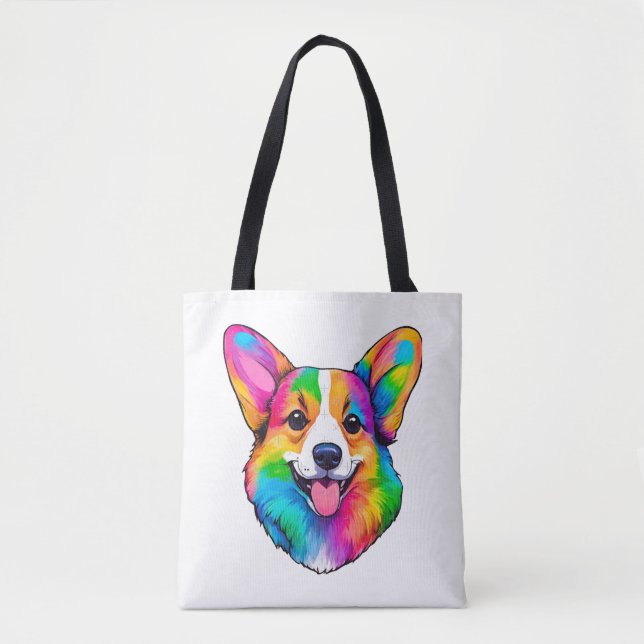 Colourful Corgi   Tote Bag (Front)
