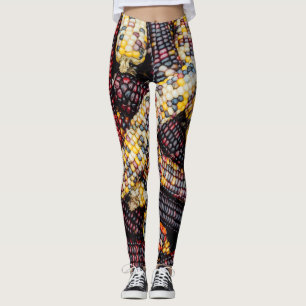 Colourful Corn Costume Background  Leggings