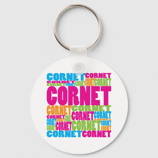Colourful Cornet Key Ring (Front)