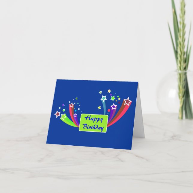 Colourful Corporate Birthday Greeting Card (Front)