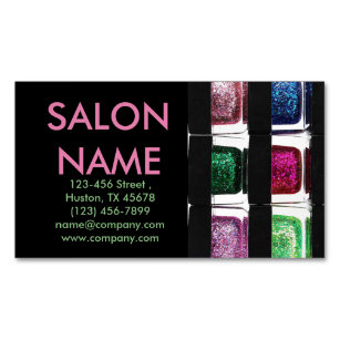 colourful cosmetics makeup artist Cosmetologist Magnetic Business Card
