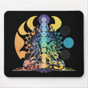 Colourful Cosmic Chakra Meditation Spiritual Energ Mouse Mat
