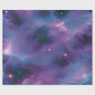 Colourful Cosmic Nebula Wrapping Paper