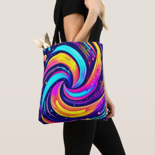 Colourful Cosmic Swirl Tote Bag