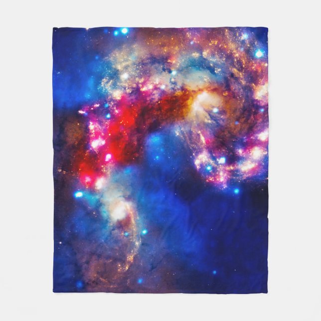Colourful Cosmos Fleece Blanket (Front)