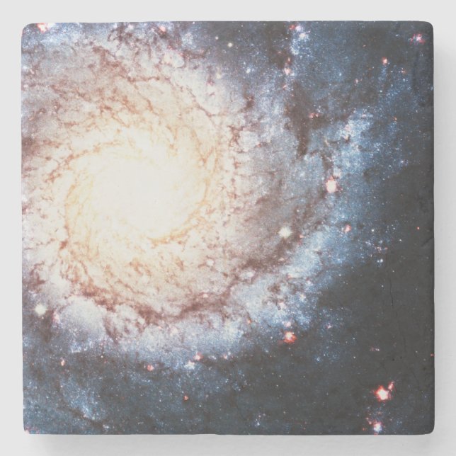Colourful Cosmos Stone Coaster (Front)