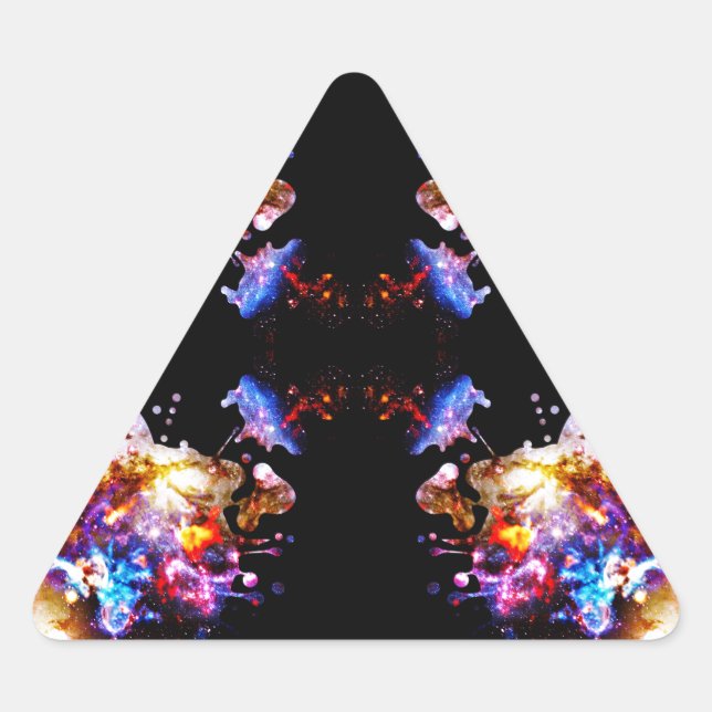 Colourful CosmosColorful Cosmos Triangle Sticker (Front)