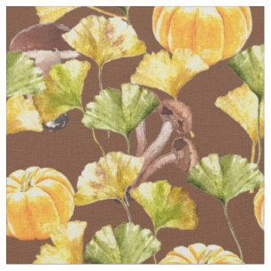 Colourful Cosy Autumn Watercolor Pattern Fabric