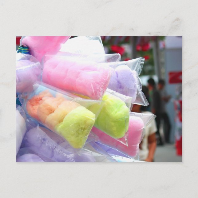 Colourful Cotton Candy Bags Postcard (Front)