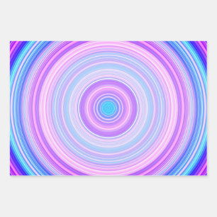 Colourful Cotton Candy Pink Blue  Wrapping Paper Sheet