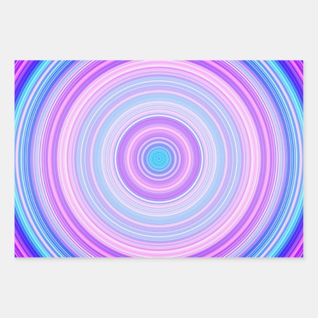 Colourful Cotton Candy Pink Blue  Wrapping Paper Sheet (Front)