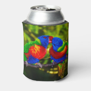 Colourful Couple of Kissing Parrots Can Cooler