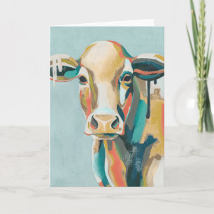 Colourful Cow Card