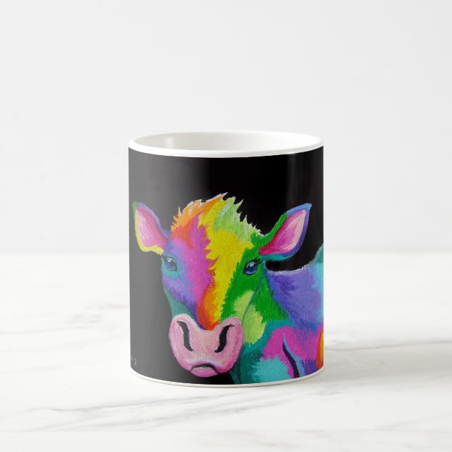 Colourful Cow Coffee Mug (Center)