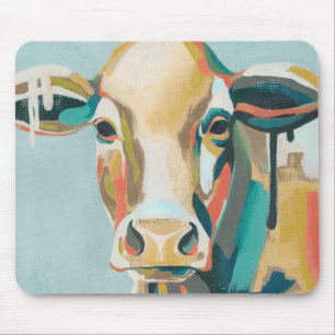 Colourful Cow Mouse Mat