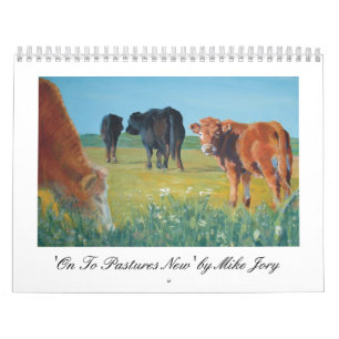 Colourful Cow Paintings Calendar