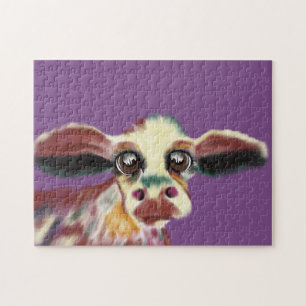 Colourful Cow With Soulful Eyes Puzzle