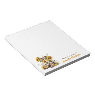 Colourful Cowgirl Boots and Sunflowers Notepad