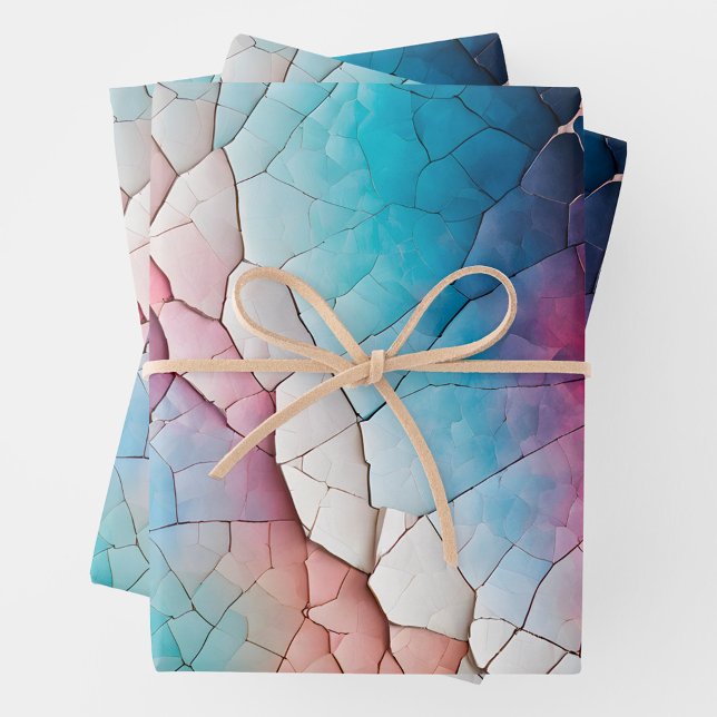 Colourful Crackle Paper Art Wrapping Paper Sheets (Creator Uploaded)