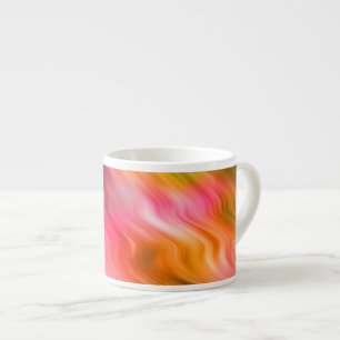 Colourful Crane Flower Wavy Texture Espresso Cup