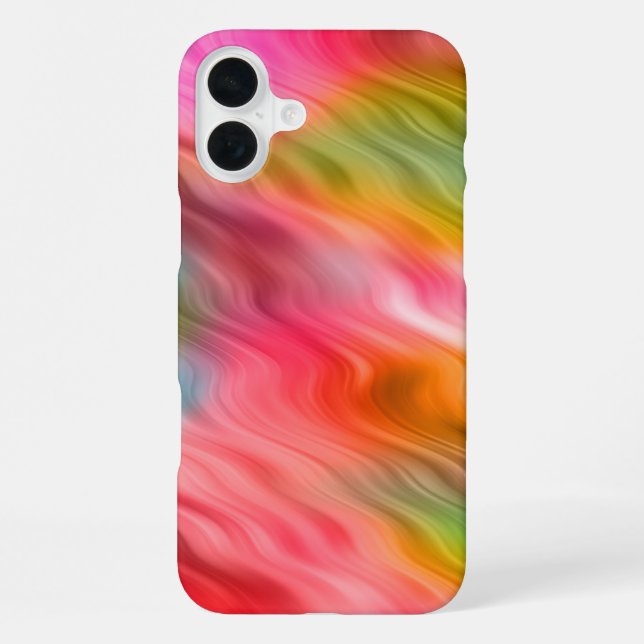 Colourful Crane Flower Wavy Texture iPhone Case (Back)