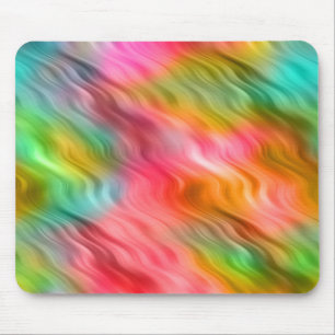 Colourful Crane Flower Wavy Texture Mouse Mat